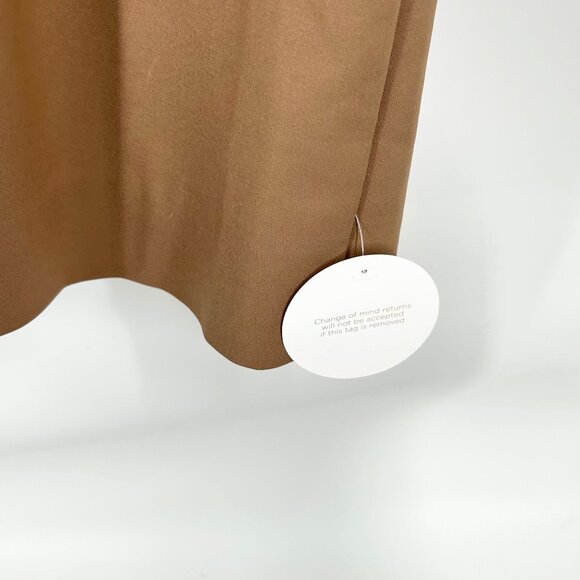 NWT Shona Joy Lani Asymmetrical Gathered Maxi Dress in Cinnamon - Picture 9 of 9